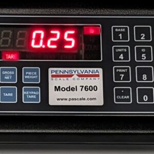 Pennsylvania 7600-2HR RS – Remote switch input option. Provides remote switch function for Gross/Net, Tare, Zero and Print. Includes 18" color coded cable, 8" X 8"
