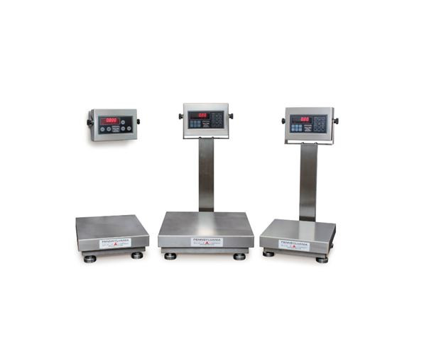 Pennsylvania SS6574-1616-500 12DC – 16" X 16", 6500 Series Stainless Steel Wash Down Base, 7400 WD indicator and 18" SS Column with External power input 12 or 24 VDC. Specify at time of order, requires external power supply of 12 or 24 VDC