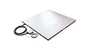 In-Floor Dialysis Scale, 72"x36" W/ HAND RAIL, SS COVER AND TRIM RING, Recessed Wall Mount