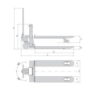RAVAS-320 NTEP Hand Pallet Jack Scale