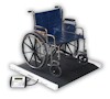 Wheelchair Scale, Portable, Digital, 1000 lb x .2 lb / 450 kg x .1 kg